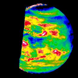 PIA00112: Venus Nightside through the Near Infrared Mapping Spectrometer