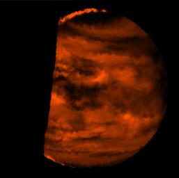 PIA00124: Infrared Image of Low Clouds on Venus