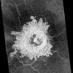 PIA00470: Venus - Complex Crater 'Buck' in Navka Region