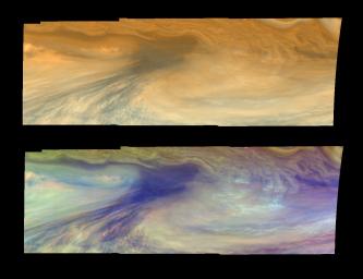 PIA00602: E4 True and False Color Hot Spot Mosaic