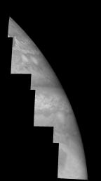 PIA00888: Jupiter's Northern Hemisphere in a Methane Band (Time Set 3)