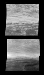 PIA01115: Jupiter's Belt-Zone Boundary in Near-Infrared and Violet Light