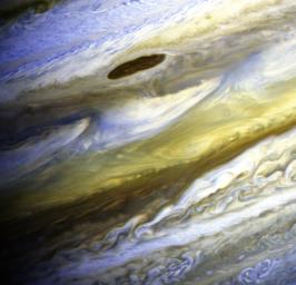 PIA01524: Jupiter's Equatorial Zone in Exaggerated Color