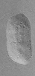 PIA05128: Cratered Hill in Amazonis