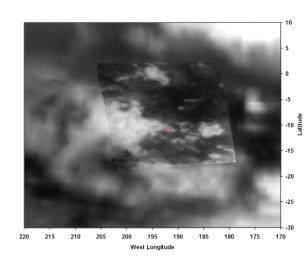 PIA07239: Titan Landing Site Seen From Cassini