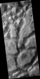 PIA09632: Gullies on Gorgonum Chaos Mesas