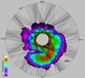 PIA10651: How Thick is the North Polar Ice Cap on Mars?