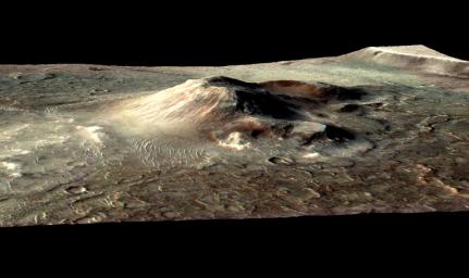 PIA13556: Mars Volcanic Cone with Hydrothermal Deposits