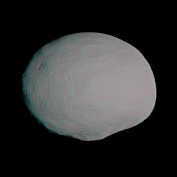 PIA13890: Anaglyph of Vesta Model