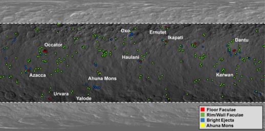 PIA21914: Map of Ceres' Bright Spots