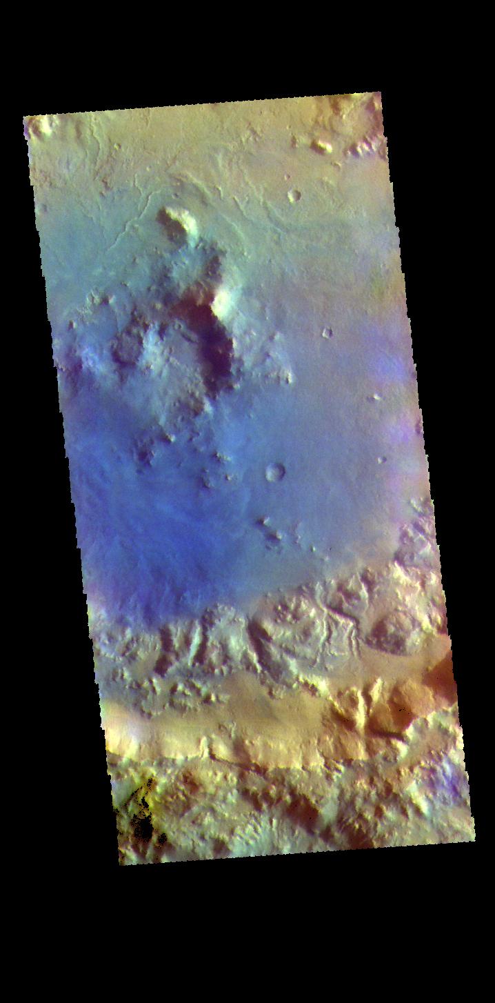 PIA24451: Arabia Terra Crater - False Color