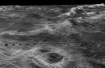 PIA00095: Three-dimensional perspective views of Venusian Terrains composed of reduced resolution left-looking synthetic-aperture radar images merged with altimetry data from the Magellan spacecraft.