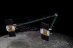 PIA12009: GRAIL's Twin Spacecraft fly in Tandem Around the Moon (Artist's Concept)