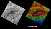 PIA15192: Topography and Albedo Image of Lucaria Tholus