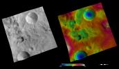 PIA15830: Apparent Brightness and Topography Images of Laelia and Sextilia Craters