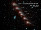 PIA18460: Infrared View of a Comet and Distant Galaxy